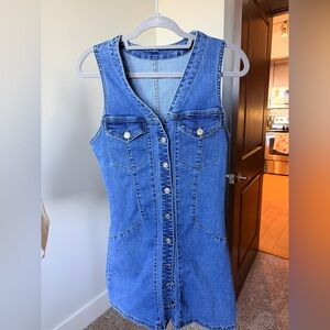Blue Denim Button-Down Dress